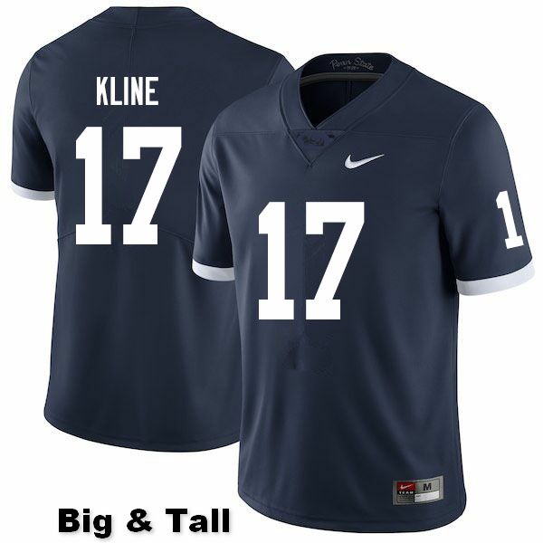 NCAA Nike Men's Penn State Nittany Lions Grayson Kline #17 College Football Authentic Throwback Big & Tall Navy Stitched Jersey PJI1798DK
